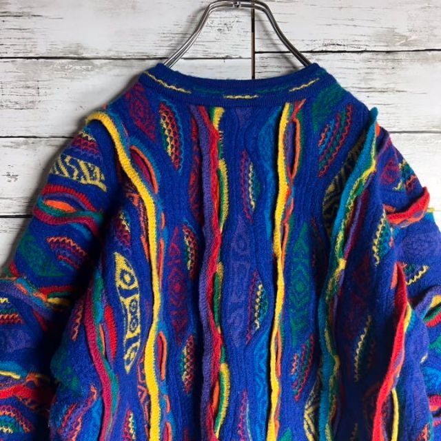 COOGI(クージー)の【幻の一点物】COOGI 3D 立体 編み込み ニット 入手困難 希少デザイン メンズのトップス(ニット/セーター)の商品写真