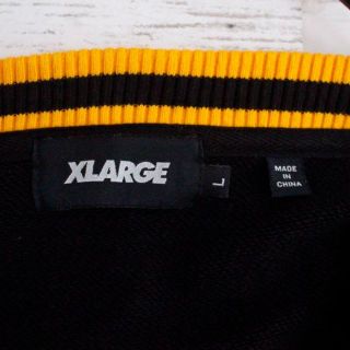 美品 X-LARGE ブラック イエロー XL 即完売 スウェット パイル地