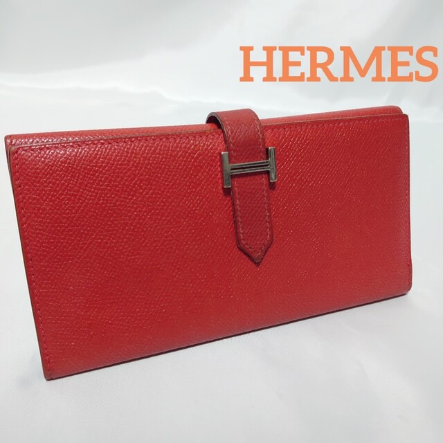 Hermes(エルメス)のHERMES ベアン 三つ折り長財布 シルバー金具 レディースのファッション小物(財布)の商品写真