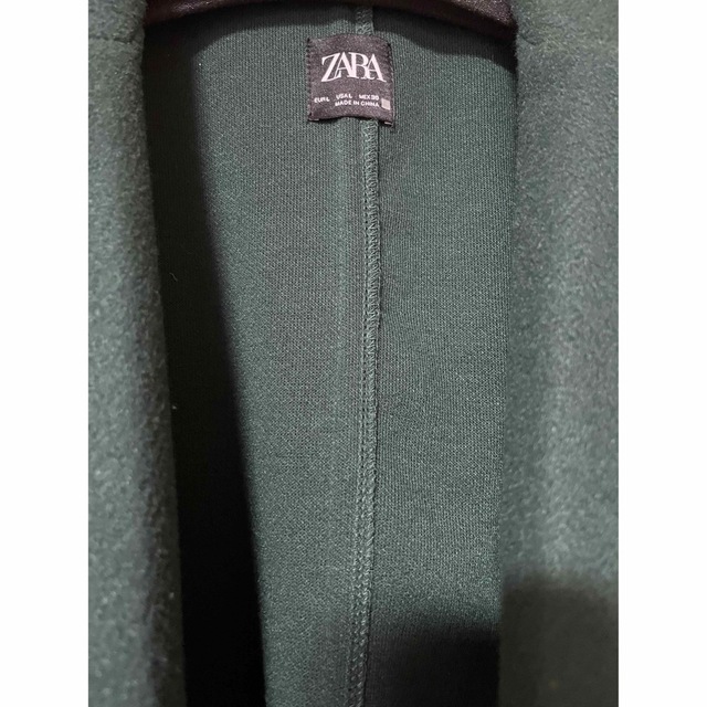 zara グリーンコート レディースのジャケット/アウター(ロングコート)の商品写真