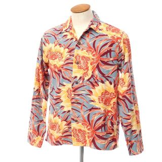 Sun Surf - 【中古】サンサーフ SUN SURF フラワー柄 コットンネル ... 【未使用】サンサーフ SUN SURF コットンリネン ハイビスカス柄 半袖シャツ オフホワイトxグレーxライトブルー【サイズM】【メンズ】