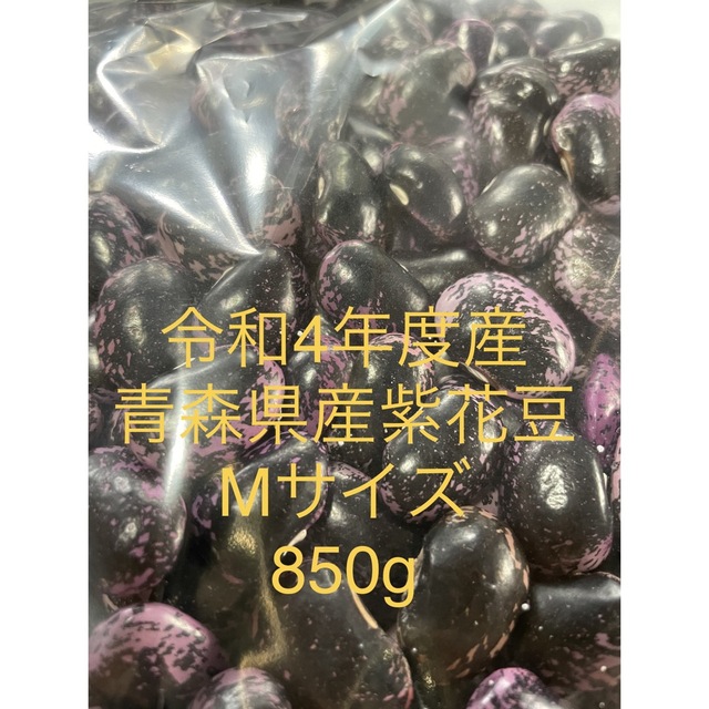 令和4年度産　青森県産紫花豆　Mサイズ　850g 食品/飲料/酒の食品(野菜)の商品写真
