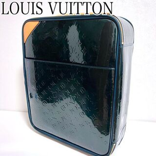ルイヴィトン(LOUIS VUITTON)のルイヴィトン ヴェルニ ペガス45 バッグカバー付 ブルーニュイ キャリーケース(スーツケース/キャリーバッグ)
