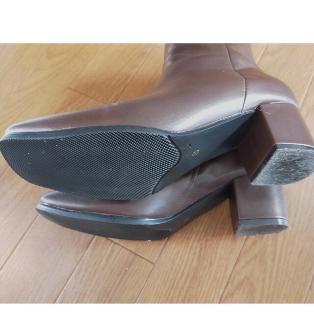 スクエアトゥ チャンキーヒール ブーツ レディースの靴/シューズ(ブーツ)の商品写真