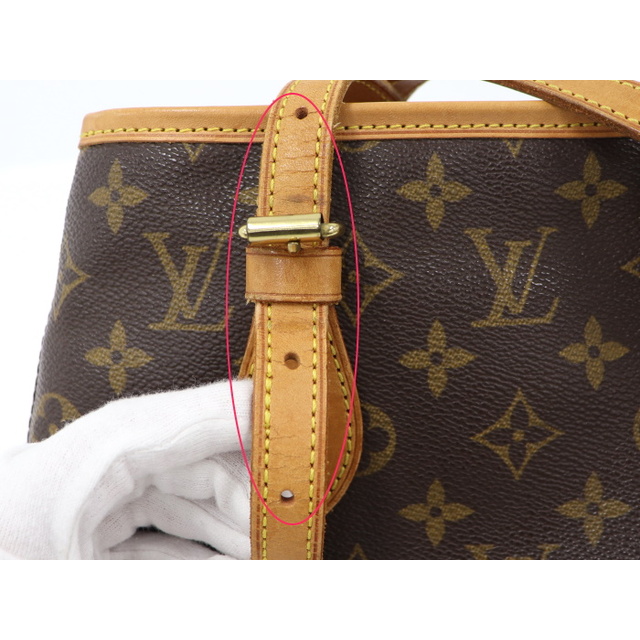 LOUIS VUITTON バケットPM トートバッグ モノグラム M42238約3654付属品ポーチ