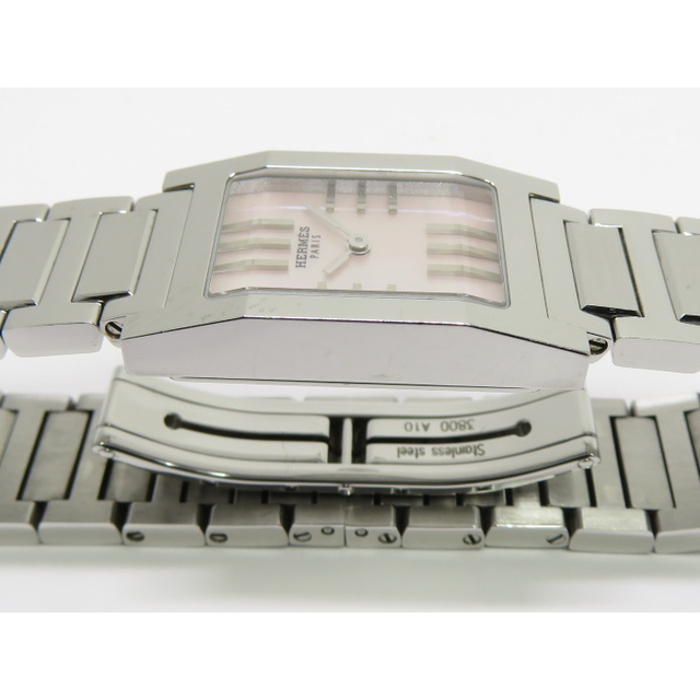 Hermes(エルメス)のHERMES タンデム レディース 腕時計 クォーツ SS ピンクシェル文字盤 レディースのファッション小物(腕時計)の商品写真