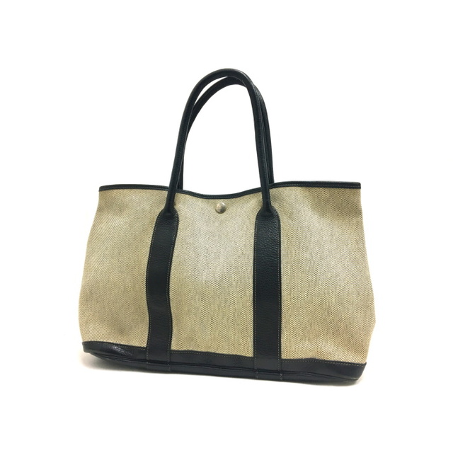 HERMES ガーデンパーティPM トートバッグ トワルアッシュ キャンバス HERMES ガーデンパーティPM トートバッグ トワルアッシュ キャンバス