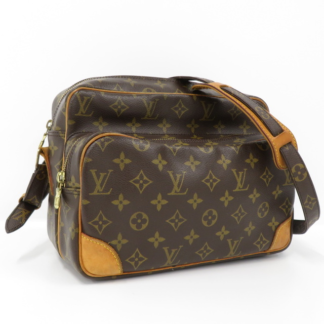 LOUIS VUITTON ナイル ショルダーバッグ モノグラム ブラウンファスナーポケット×1製造刻印