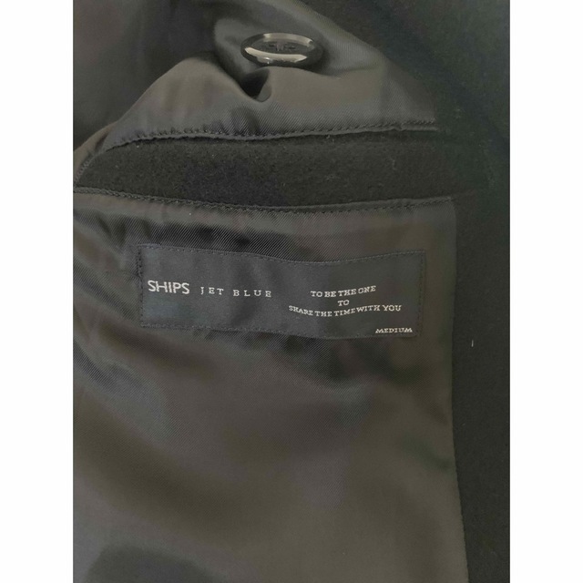SHIPS(シップス)のSHIPS 黒　コート　 メンズのジャケット/アウター(ピーコート)の商品写真
