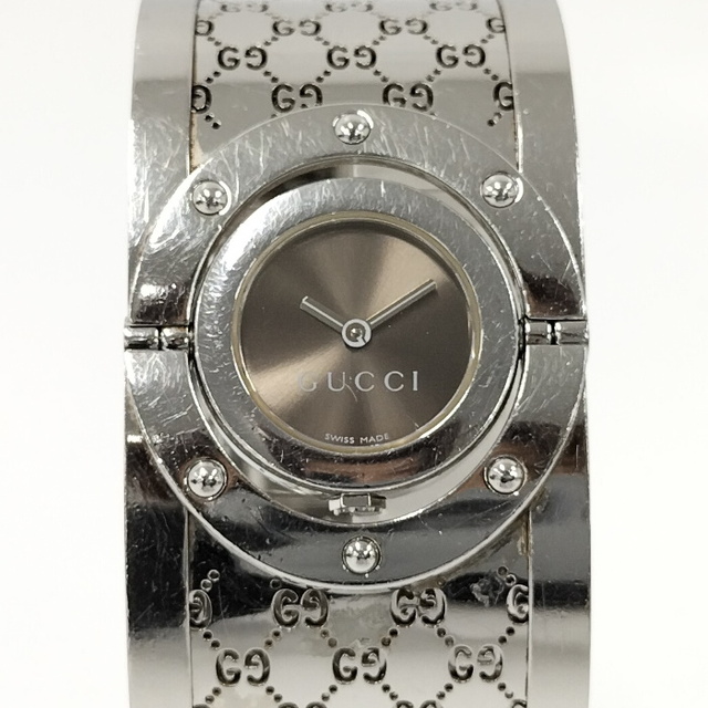 GUCCI レディース 腕時計トワール クオーツ SS ブラウン文字盤 112