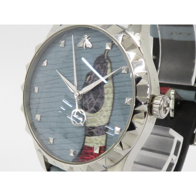 Gucci(グッチ)のGUCCI Gタイムレス スネーク メンズ 腕時計 クォーツ SS メンズの時計(腕時計(アナログ))の商品写真