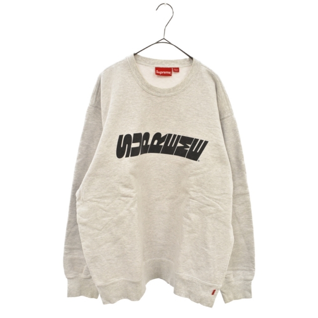 SUPREME シュプリーム 19AW Breed Crewneck フロントロゴ クルーネック スウェットトレーナー グレー