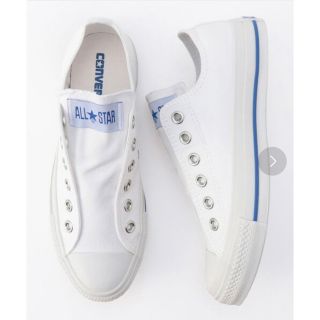 コンバース(CONVERSE)のLeviHans様専用 コンバース オールスター 23cm スリップ3 白 青(スニーカー)