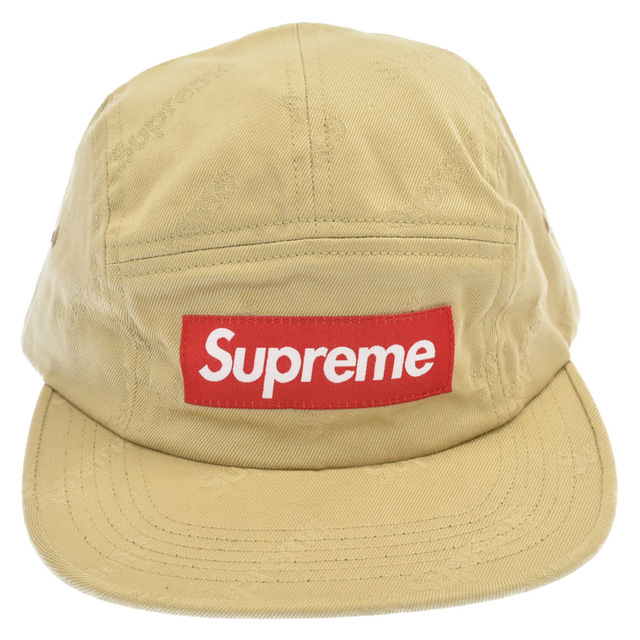 SUPREME シュプリーム 19AW Jacquard Logos Twill Camp Cap ジャガードロゴツイルジャガード キャンプキャップ ブラウン