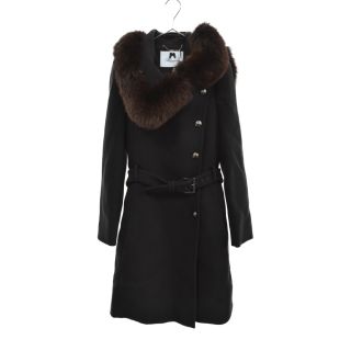 ブルマリン(Blumarine)のBlumarine ブルマリン MINK FUR LONG COAT WT0314113 ー ロングコート アウター ブラック(フライトジャケット)