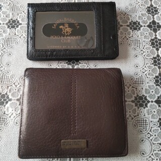 ベネトン(BENETTON)のポロ カードケース 黒色、ベネトン 折り財布 茶色(折り財布)