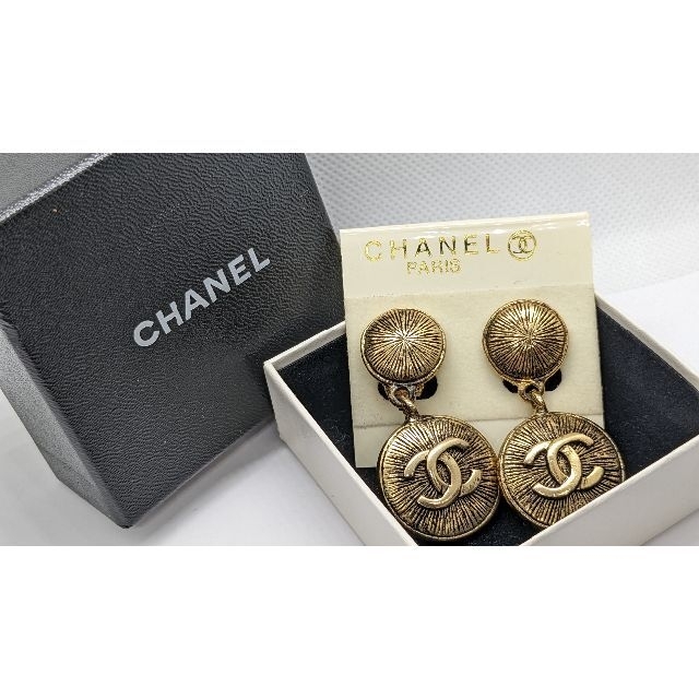 正規品 CHANEL シャネル ココマーク サークルイヤリング ヴィンテージ-