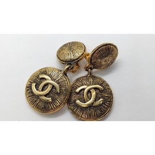 正規品 CHANEL シャネル ココマーク サークルイヤリング ヴィンテージ-