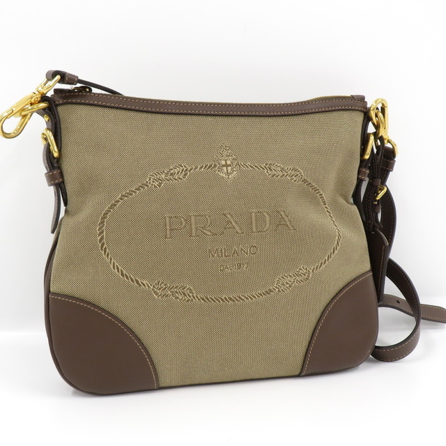 PRADA(プラダ)のPRADA ショルダーバッグ キャンバス ベージュ ブラウン BT0867 レディースのバッグ(ショルダーバッグ)の商品写真