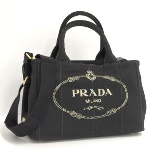 プラダ(PRADA)のPRADA カナパ 2WAY トートバッグ キャンバス ブラック 1BG439(ショルダーバッグ)