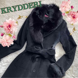 サガファーズ(sagafurs)の【KRYDDERI】アンゴラ♡ウール♡フォックスファー♡高級黒ロングコート♡(毛皮/ファーコート)