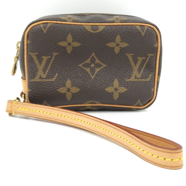 LOUIS VUITTON ワピティ ポーチ モノグラム レザー ブラウン