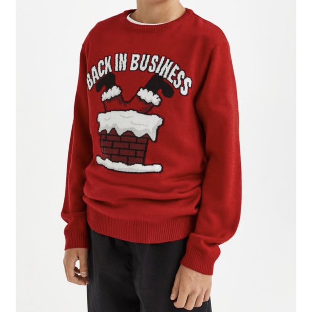 H&M(エイチアンドエム)のセール中！新品未開封品　H&M  クリスマス　ニット　セーター　135/140 キッズ/ベビー/マタニティのキッズ服男の子用(90cm~)(ニット)の商品写真