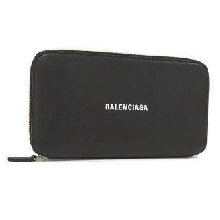 バレンシアガ(Balenciaga)のBALENCIAGA ラウンドファスナー 長財布 レザー ブラック 594290(長財布)