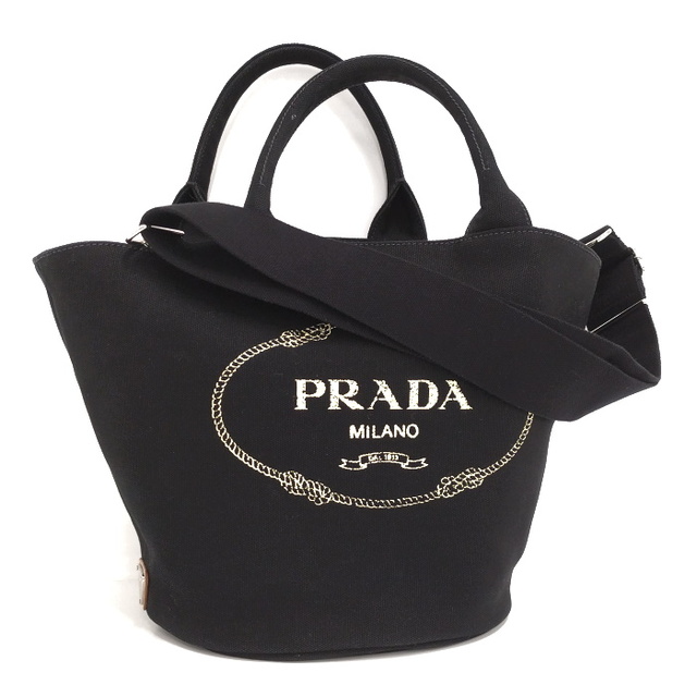 PRADA カナパ 2WAYトート キャンバス ブラック 1BG163