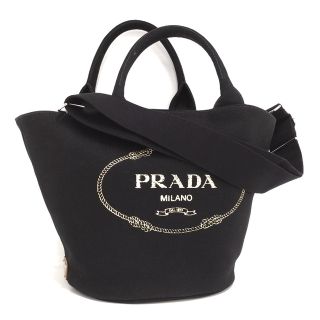 プラダ(PRADA)のPRADA カナパ 2WAYトート キャンバス ブラック 1BG163(トートバッグ)