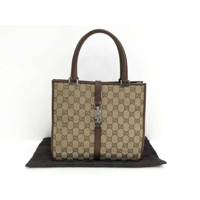 Gucci - GUCCI トートバッグ ジャッキーライン GGキャンバス ベージュ