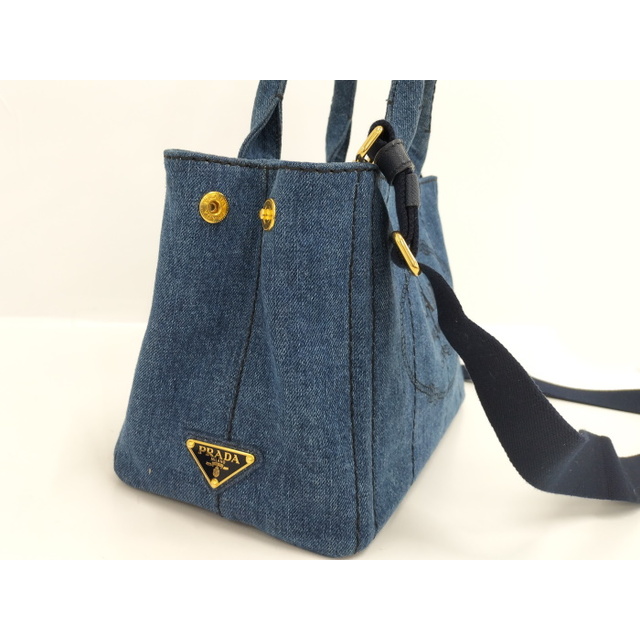 PRADA 2WAYトートバッグ カナパ デニム ブルー 1BG439