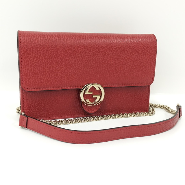 GUCCI✩.*˚インターロッキングG チェーンウォレット ショルダーバッグ-