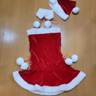 クリスマス　サンタ　衣装　コスチューム　コスプレ(ミニワンピース)