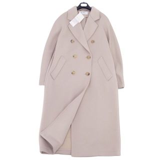 マックスマーラ(Max Mara)の未使用 マックスマーラ Max Mara 2021 コート  アイコンコート MADAME2 101801 コットンテクニジャージー ロングコート ダブルブレスト 白タグ アウター レディース 40(M相当) ベージュ(その他)