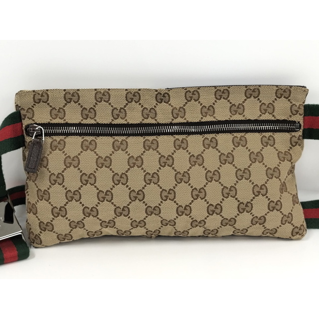GUCCI ウエストバッグ ウエストポーチ GGキャンバス レザー ベージュ GUCCI ウエストバッグ ウエストポーチ GGキャンバス レザー ベージュ