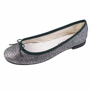 レペット(repetto)の未使用 レペット repetto パンプス フラットパンプス バレエシューズ リボン キャンバス シューズ レディース 36(23cm相当) シルバー/グレー(ハイヒール/パンプス)