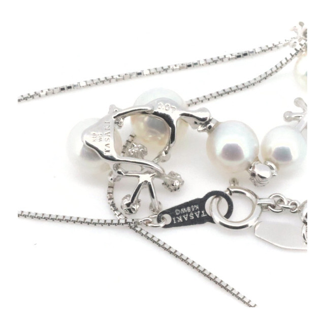 玄関先迄納品 TASAKI - タサキ パール ダイヤモンド ネックレス 0.07ct