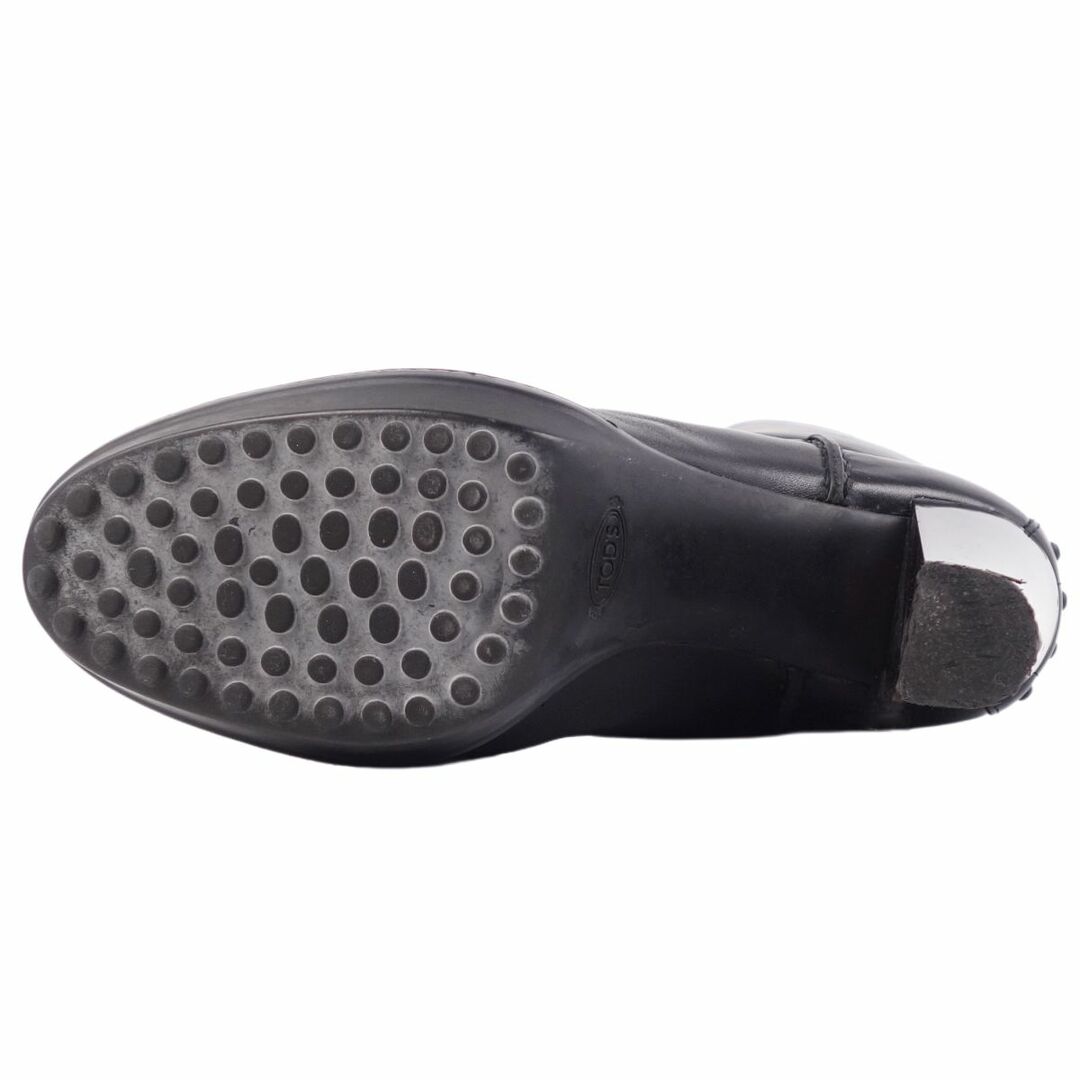 TOD'S(トッズ)のトッズ TOD'S ブーツ ロングブーツ カーフレザー ヒール レディース シューズ 靴 イタリア製 36.5(23.5cm相当) ブラック レディースの靴/シューズ(ブーツ)の商品写真