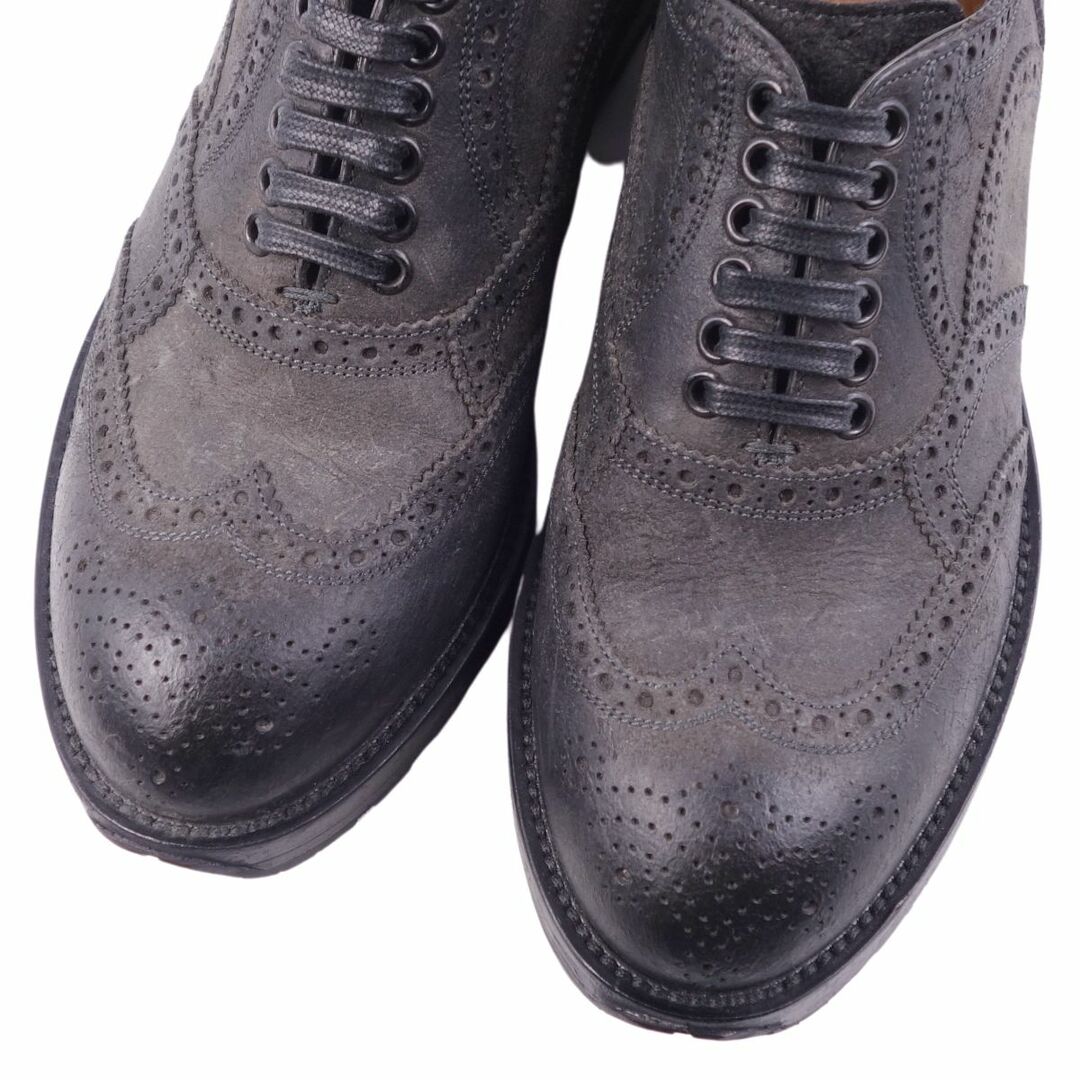 DOLCE&GABBANA(ドルチェアンドガッバーナ)の美品 ドルチェ&ガッバーナ DOLCE&GABBANA シューズ ウイングチップ レースアップ レザー メンズ 靴 イタリア製 6.5(25.5cm相当) グレー メンズの靴/シューズ(ドレス/ビジネス)の商品写真