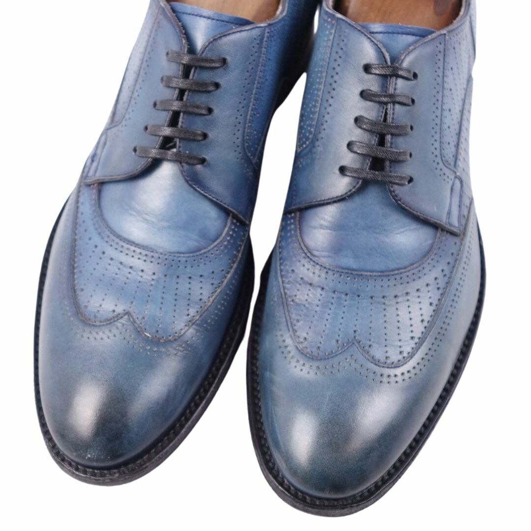 ドルチェ&ガッバーナ DOLCE&GABBANA シューズ ウイングチップ レースアップ カーフレザー メンズ 靴 イタリア製 6(25cm相当)  ブルー