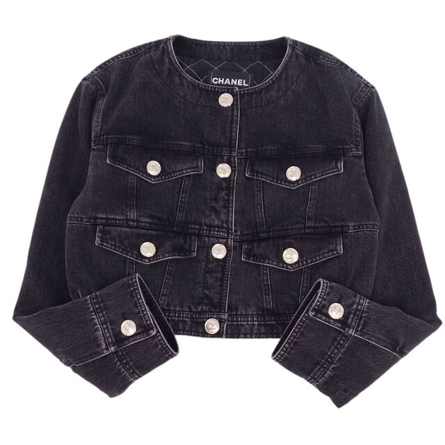 極美品 シャネル CHANEL ジャケット 20B P64950 デニム ココマークボタン 裏マトラッセ ノーカラー レディース アウター 34(S相当) ブラック | フリマアプリ ラクマ 極美品 シャネル CHANEL ジャケット 20B P64950 デニム ココマークボタン 裏マトラッセ ノーカラー レディース アウター 34(S相当) ブラック | フリマアプリ ラクマ