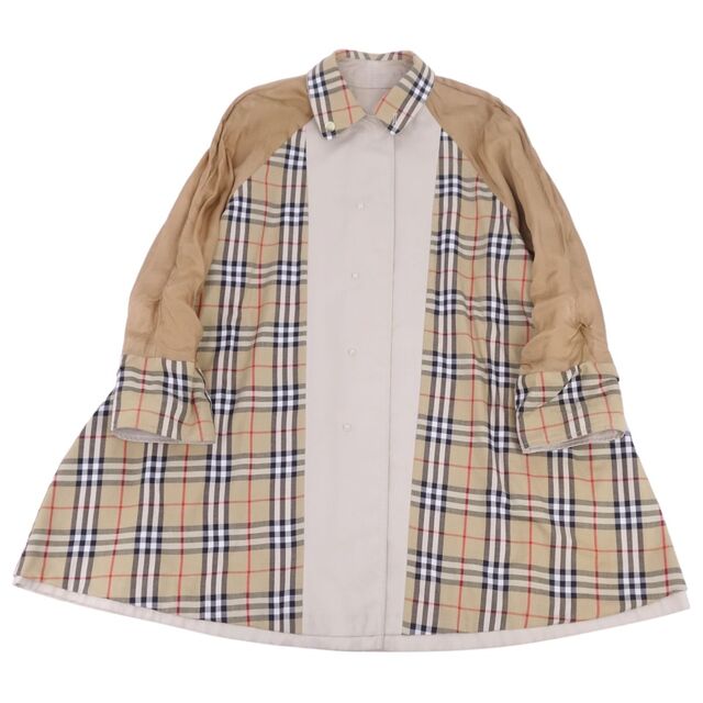 BURBERRY(バーバリー)の【美品】Vintage バーバリー Burberrys コート ステンカラーコート バルマカーンコート レディース 英国製 アウター 古着 12(L相当) ベージュ レディースのジャケット/アウター(その他)の商品写真