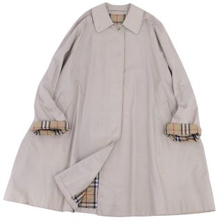 バーバリー(BURBERRY)の【美品】Vintage バーバリー Burberrys コート ステンカラーコート バルマカーンコート レディース 英国製 アウター 古着 12(L相当) ベージュ(その他)