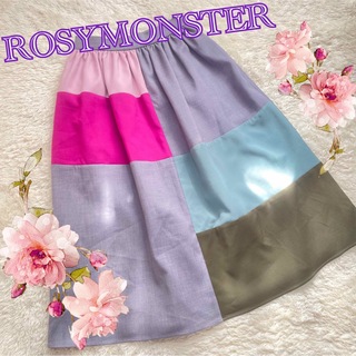 【ROSYMONSTER】カラフル♡スカート ♡華やか♡(ひざ丈スカート)