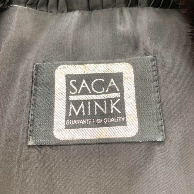 【美品】SAGA MINK 毛皮 銀タグ リアルファーコート ブラウン 11号