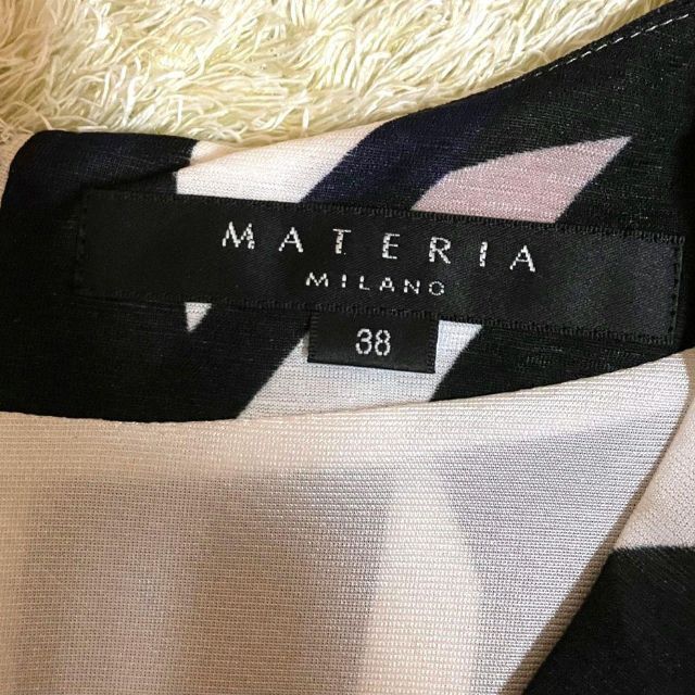 極美品 MATERIA マテリア ワンピース 長袖 黒×ピンク M 5