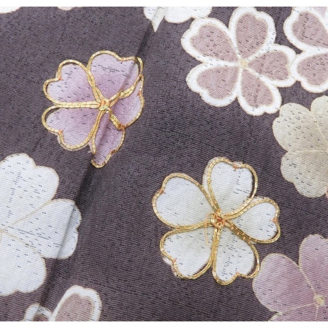 可愛らしい桜　金駒刺繍　 正絹 訪問着 着物 お呼ばれ