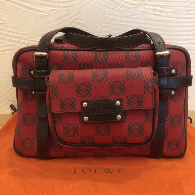 ロエベ/LOEWE 　ハンドバッグ　ポーチ付　アナグラムリピート