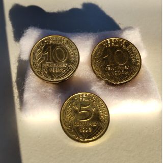 古銭 フランス硬貨 女神のコイン 3枚(その他)